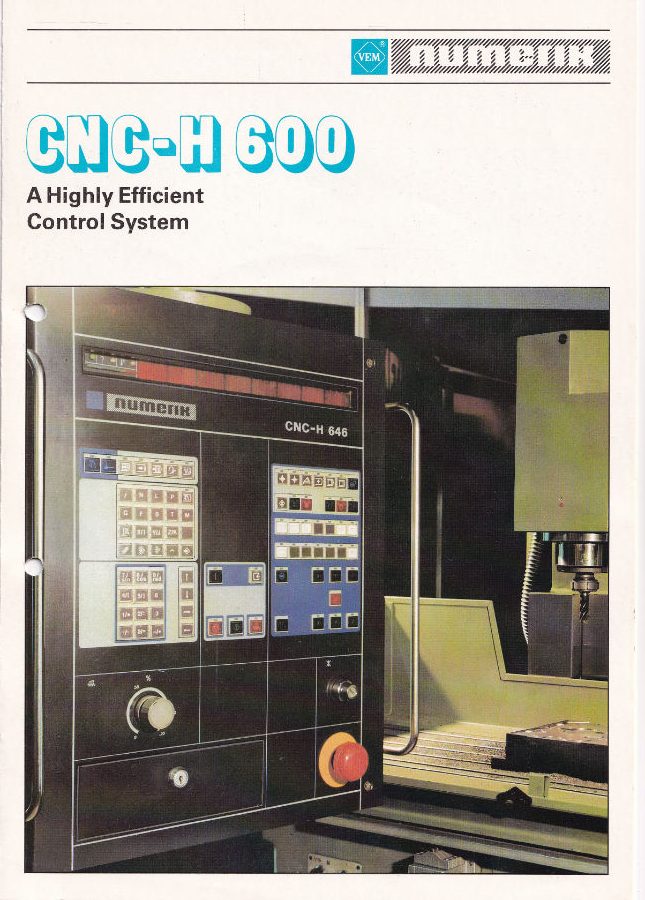 Deckblatt Prospekt CNC-H 600 Englisch